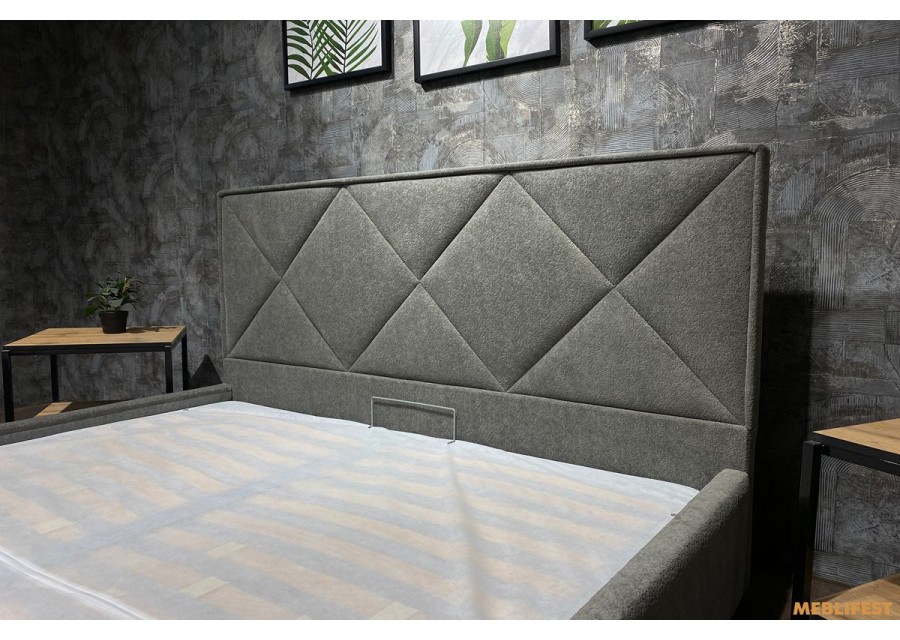 М'яке двоспальне ліжко L022 з підйомним механізмом 