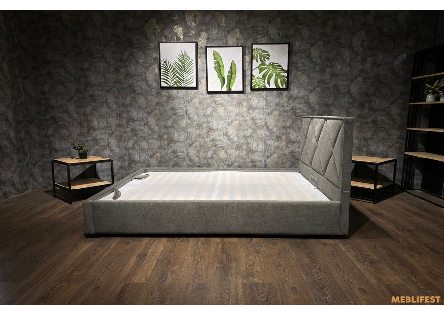 М'яке двоспальне ліжко L022 з підйомним механізмом 