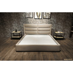 М'яке двоспальне ліжко L023 з підйомним механізмом 