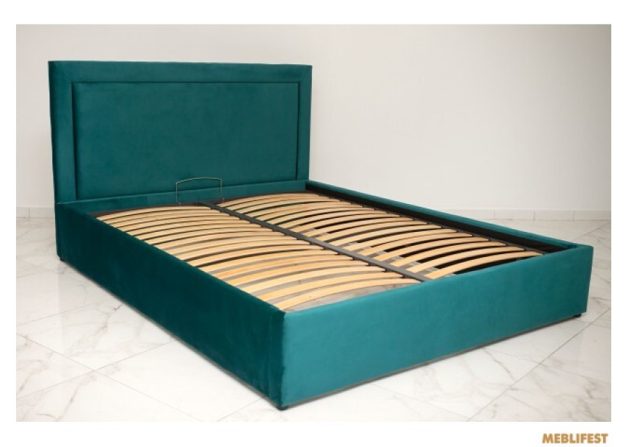 М'яке двоспальне ліжко L024 з підйомним механізмом 