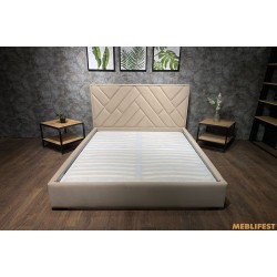 М'яке двоспальне ліжко L025 з підйомним механізмом 