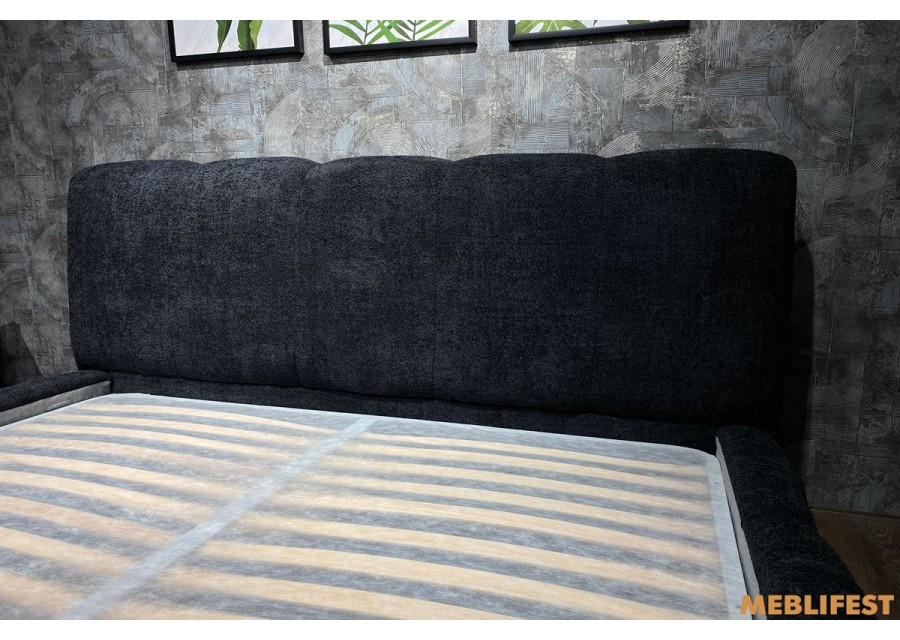 М'яке двоспальне ліжко L026 з підйомним механізмом 