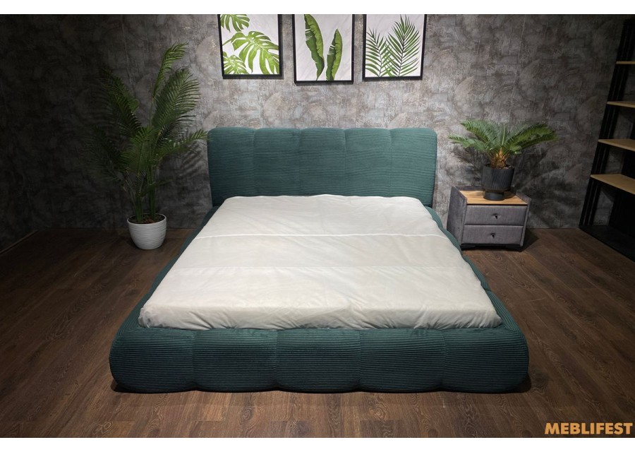 М'яке двоспальне ліжко L026 з підйомним механізмом 