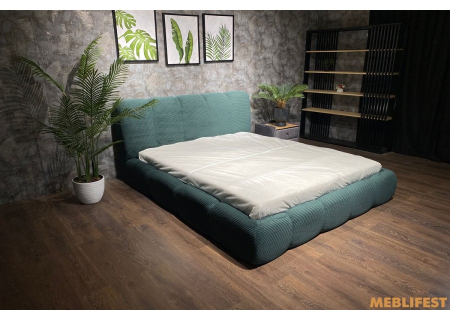 М'яке двоспальне ліжко L026 з підйомним механізмом 