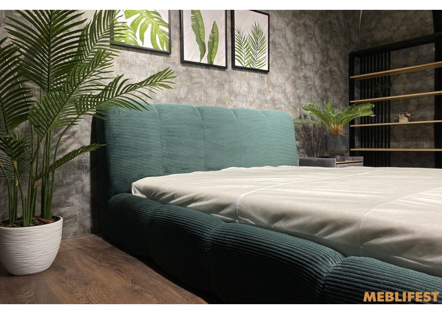 М'яке двоспальне ліжко L026 з підйомним механізмом 