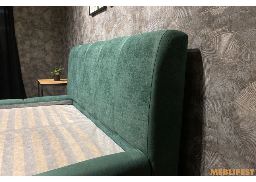 М'яке двоспальне ліжко L026 з підйомним механізмом 