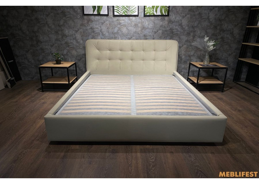 М'яке двоспальне ліжко L029 з підйомним механізмом 