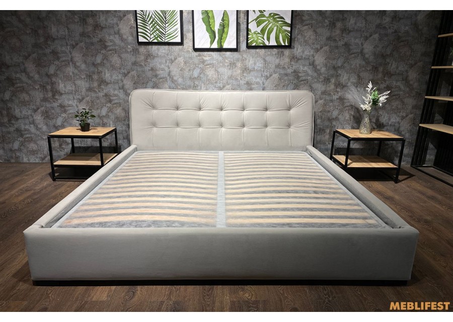 М'яке двоспальне ліжко L029 з підйомним механізмом 