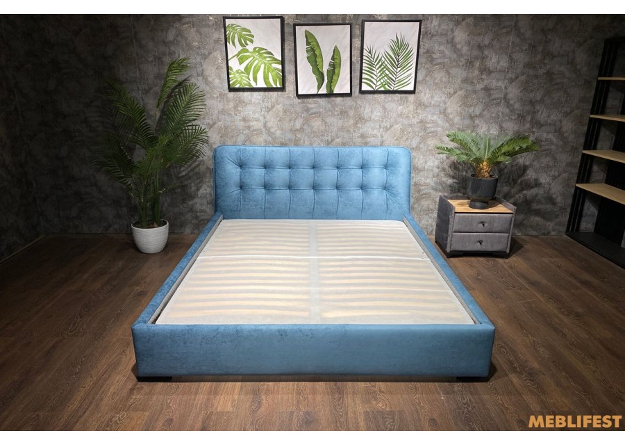 М'яке двоспальне ліжко L029 з підйомним механізмом 