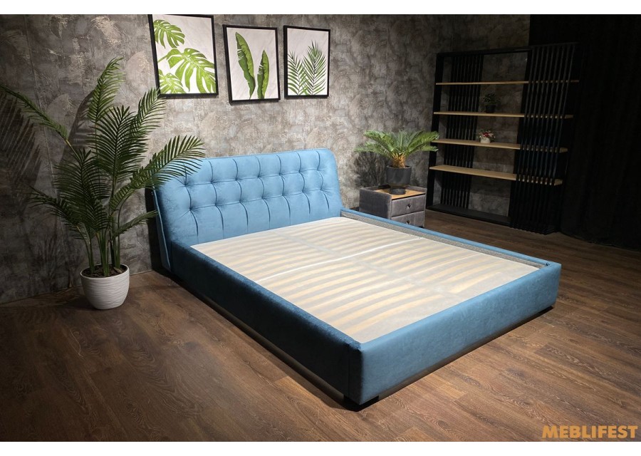 М'яке двоспальне ліжко L029 з підйомним механізмом 
