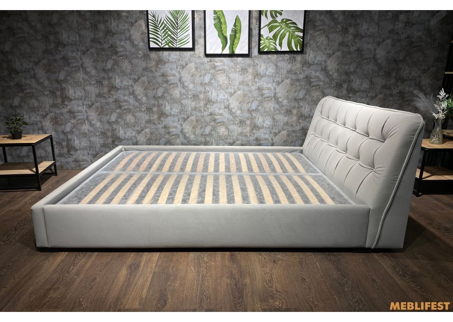 М'яке двоспальне ліжко L029 з підйомним механізмом 