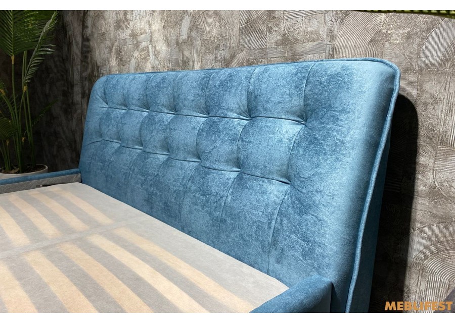 М'яке двоспальне ліжко L029 з підйомним механізмом 