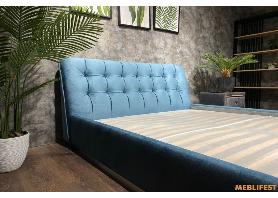 М'яке двоспальне ліжко L029 з підйомним механізмом 