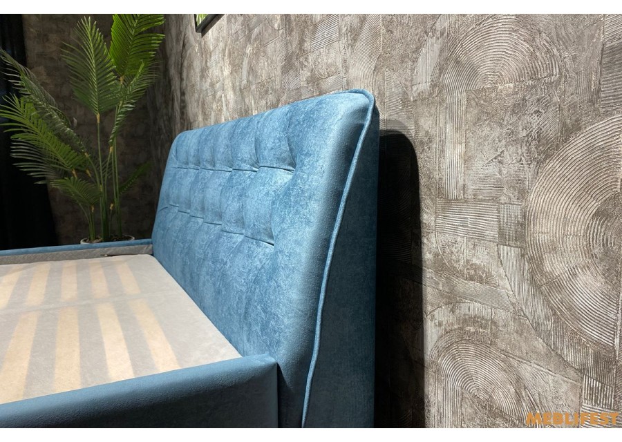 М'яке двоспальне ліжко L029 з підйомним механізмом 