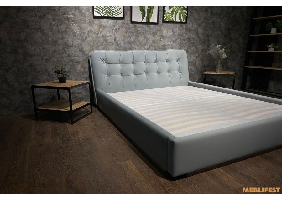 М'яке двоспальне ліжко L029 з підйомним механізмом 