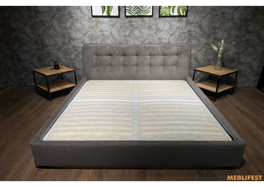 М'яке двоспальне ліжко L029 з підйомним механізмом 