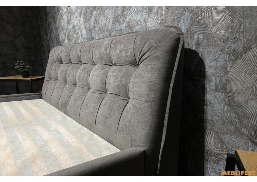 М'яке двоспальне ліжко L029 з підйомним механізмом 