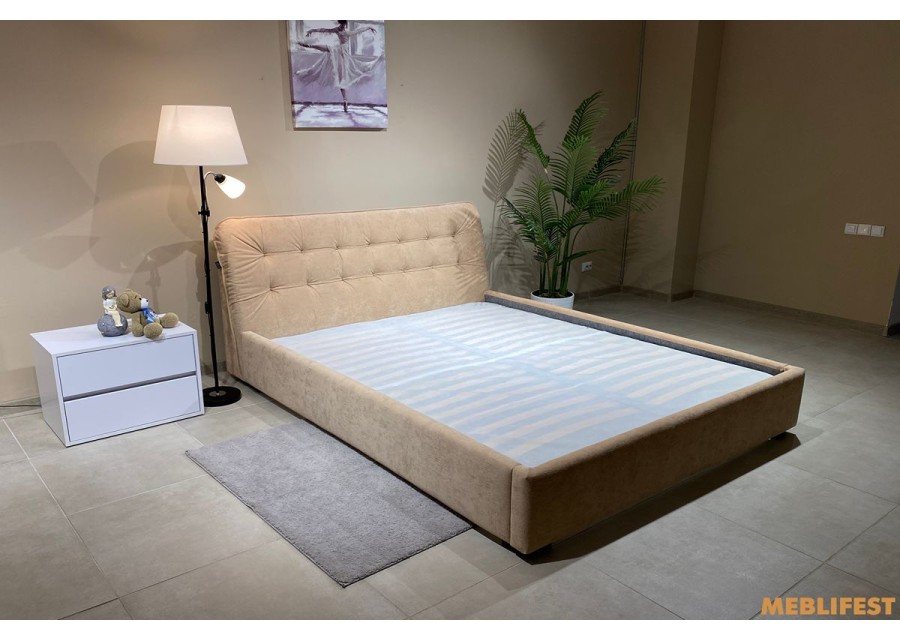 М'яке двоспальне ліжко L029 з підйомним механізмом 