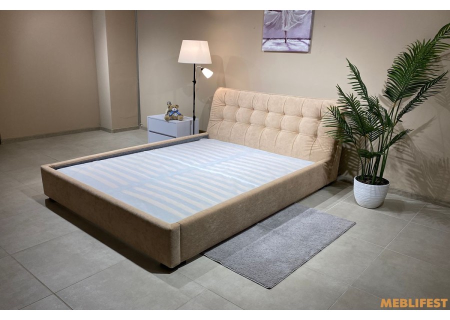 М'яке двоспальне ліжко L029 з підйомним механізмом 