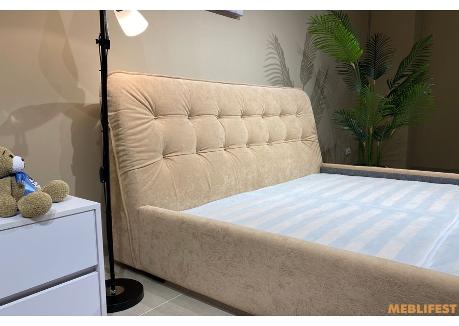 М'яке двоспальне ліжко L029 з підйомним механізмом 