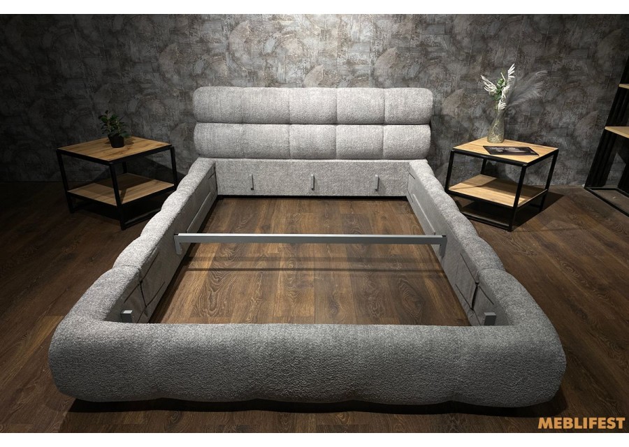 М'яке двоспальне ліжко L031-М з підйомним механізмом 