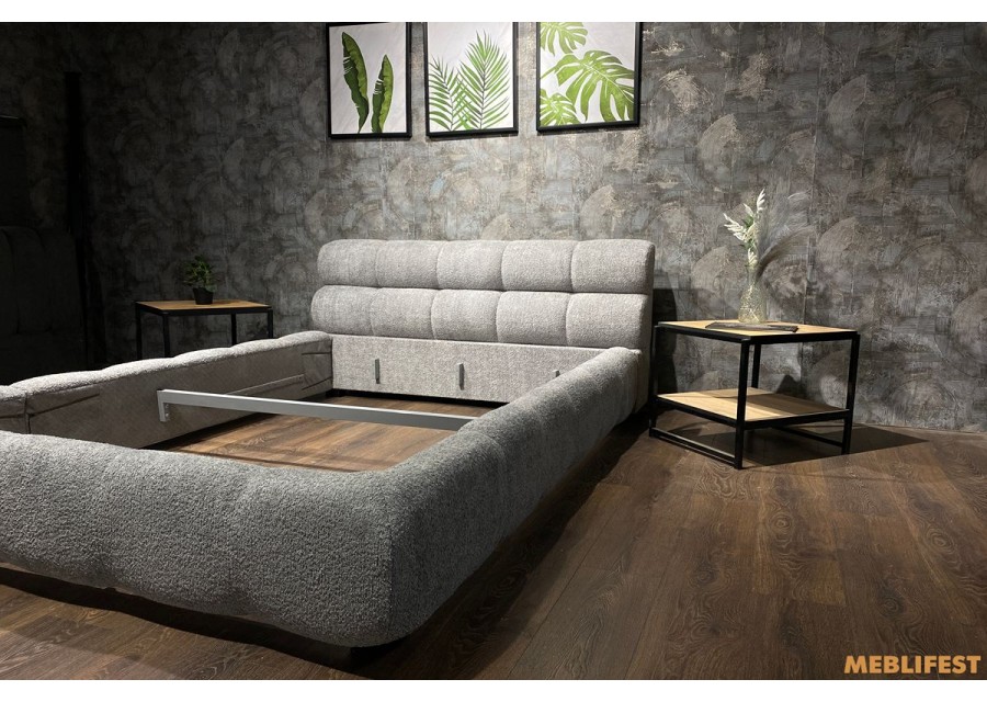 М'яке двоспальне ліжко L031-М з підйомним механізмом 