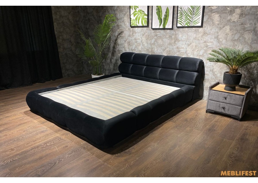 М'яке двоспальне ліжко L031-М з підйомним механізмом 