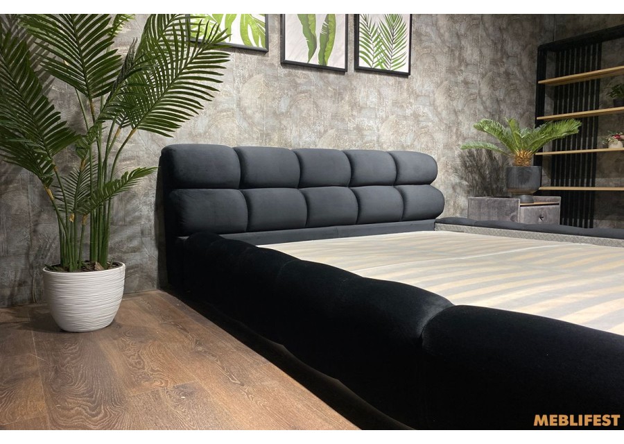 М'яке двоспальне ліжко L031-М з підйомним механізмом 