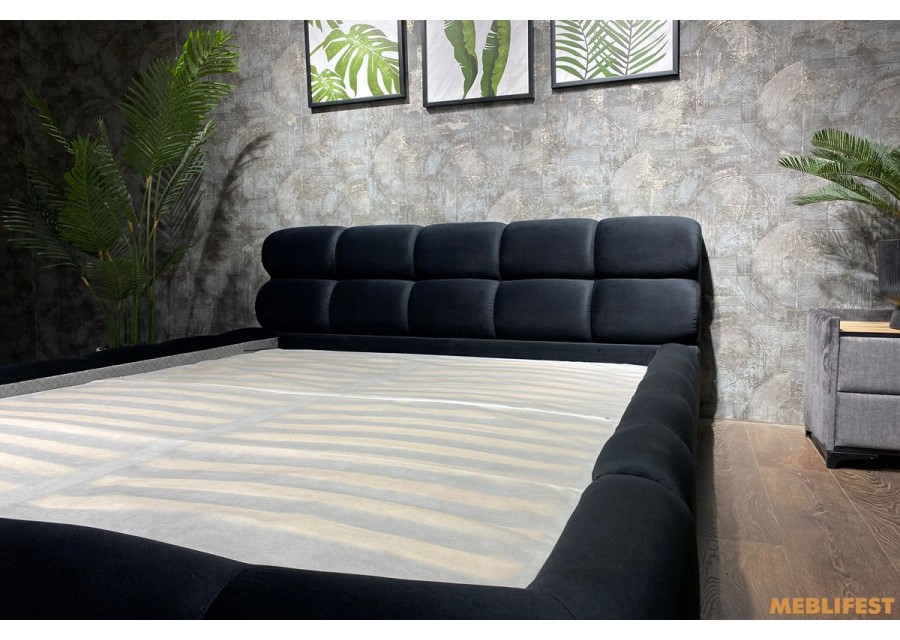 М'яке двоспальне ліжко L031-М з підйомним механізмом 