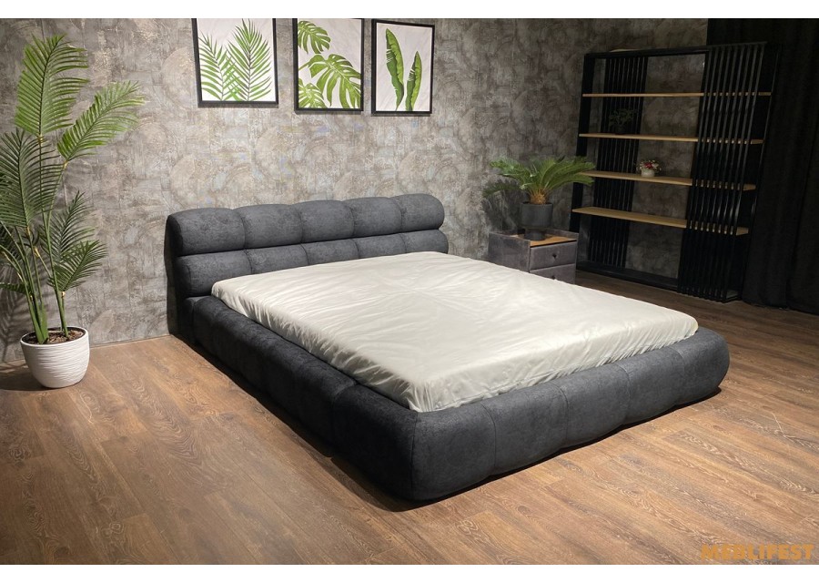 М'яке двоспальне ліжко L031-М з підйомним механізмом 