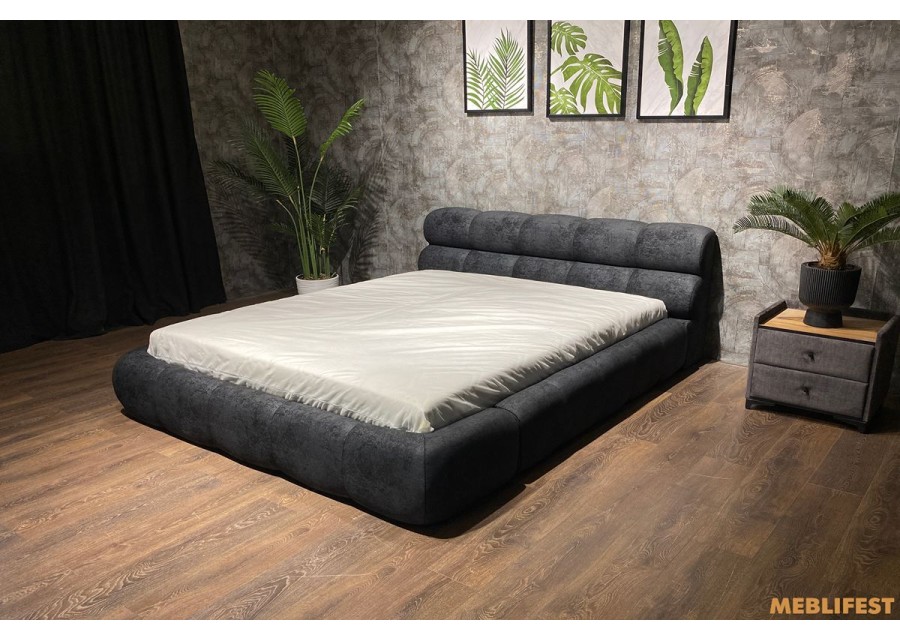 М'яке двоспальне ліжко L031-М з підйомним механізмом 