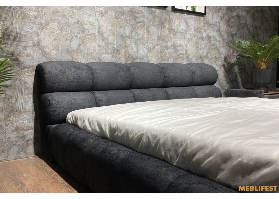 М'яке двоспальне ліжко L031-М з підйомним механізмом 