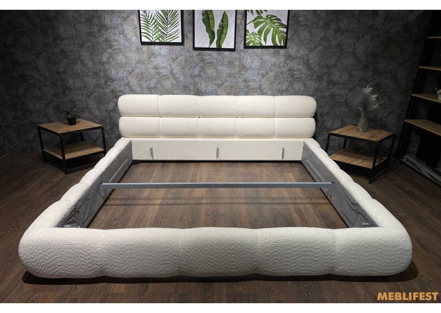 М'яке двоспальне ліжко L031-М з підйомним механізмом 