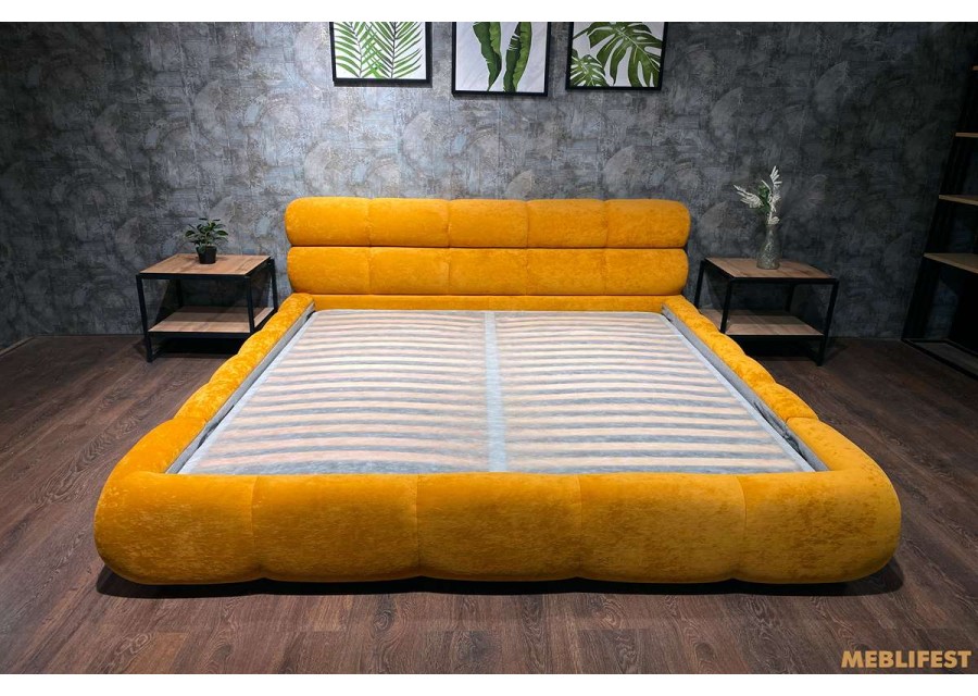 М'яке двоспальне ліжко L031-М з підйомним механізмом 