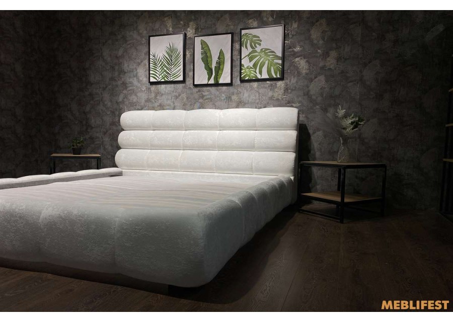 М'яке двоспальне ліжко L031 з підйомним механізмом 