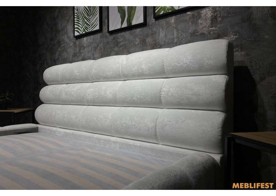 М'яке двоспальне ліжко L031 з підйомним механізмом 