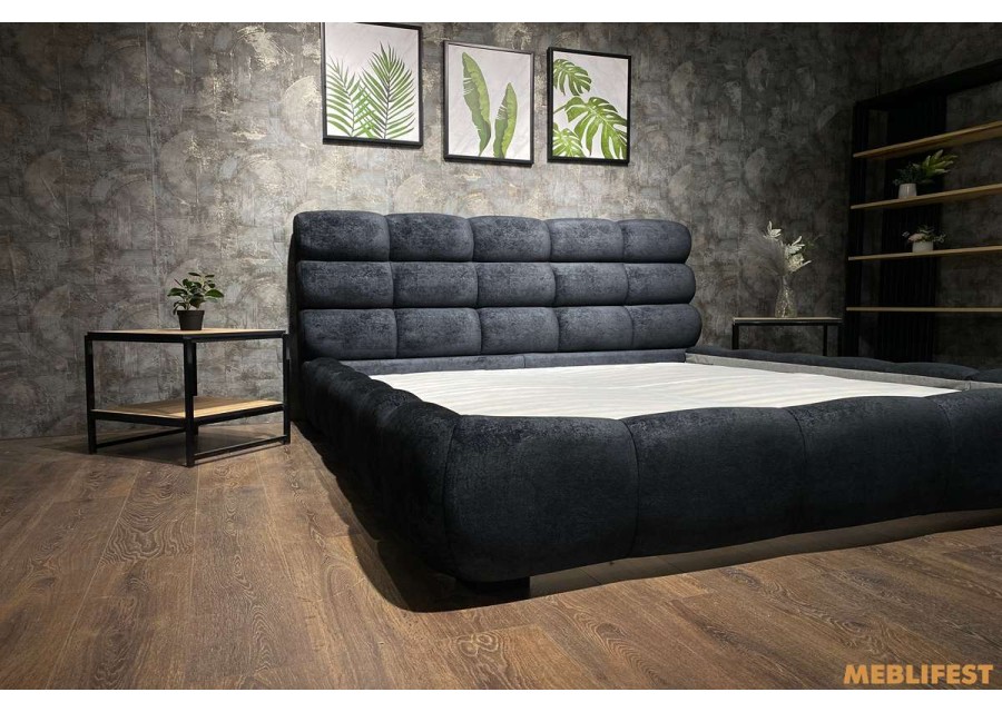 М'яке двоспальне ліжко L031 з підйомним механізмом 