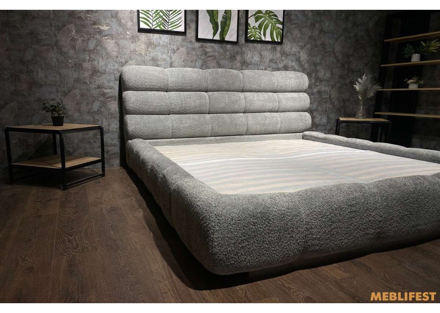 М'яке двоспальне ліжко L031 з підйомним механізмом 