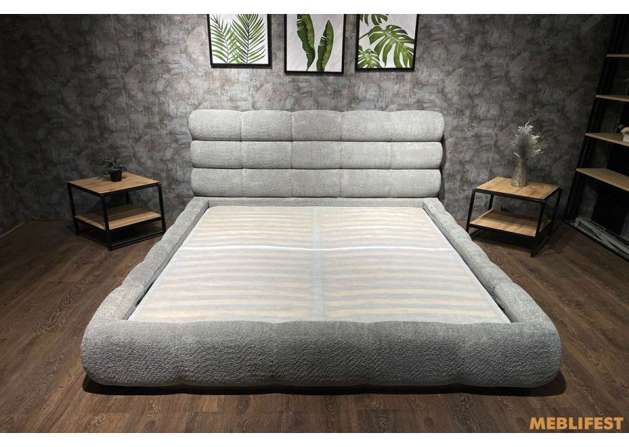 М'яке двоспальне ліжко L031 з підйомним механізмом 