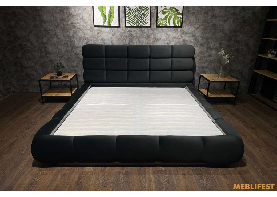 М'яке двоспальне ліжко L031 з підйомним механізмом 