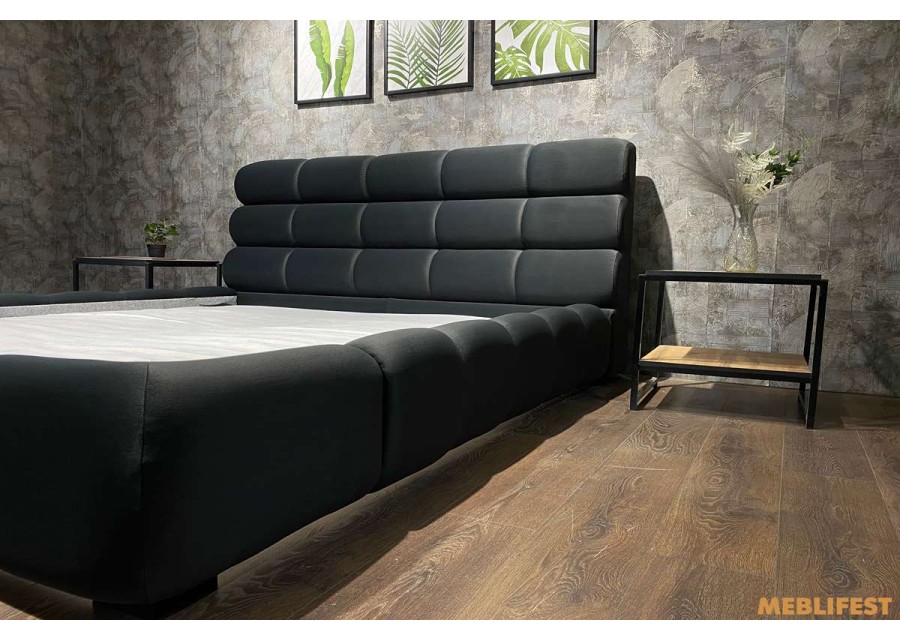 М'яке двоспальне ліжко L031 з підйомним механізмом 