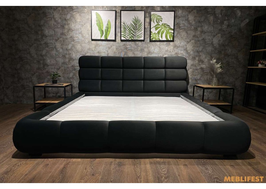 М'яке двоспальне ліжко L031 з підйомним механізмом 