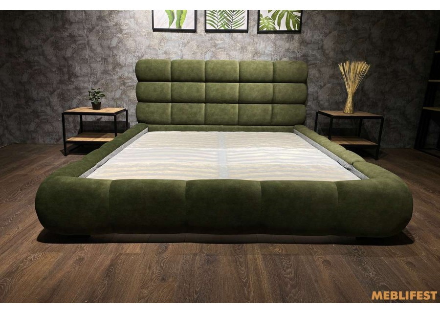 М'яке двоспальне ліжко L031 з підйомним механізмом 