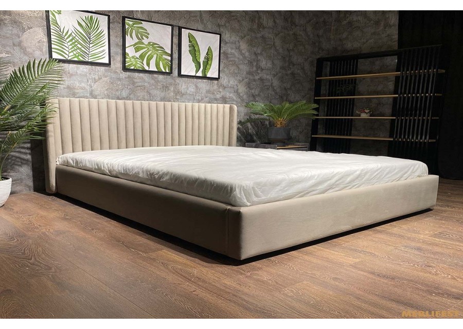 М'яке двоспальне ліжко L033 - M з підйомним механізмом 