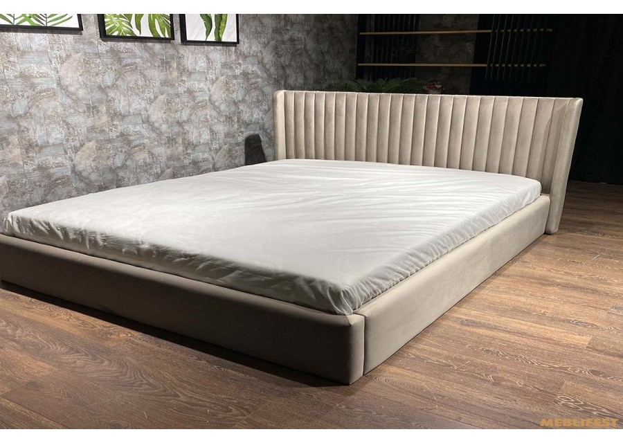 М'яке двоспальне ліжко L033 - M з підйомним механізмом 