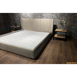 М'яке двоспальне ліжко L033 з підйомним механізмом 