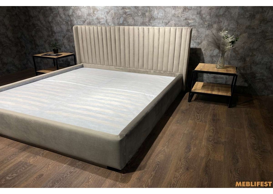 М'яке двоспальне ліжко L033 з підйомним механізмом 