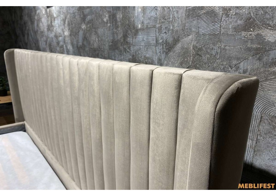 М'яке двоспальне ліжко L033 з підйомним механізмом 