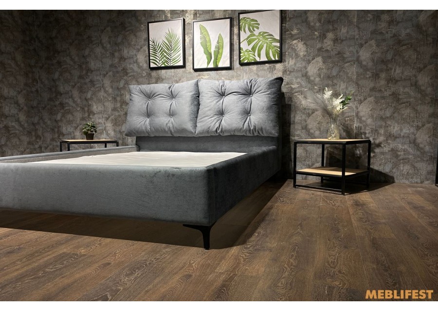 М'яке двоспальне ліжко L038 з підйомним механізмом 