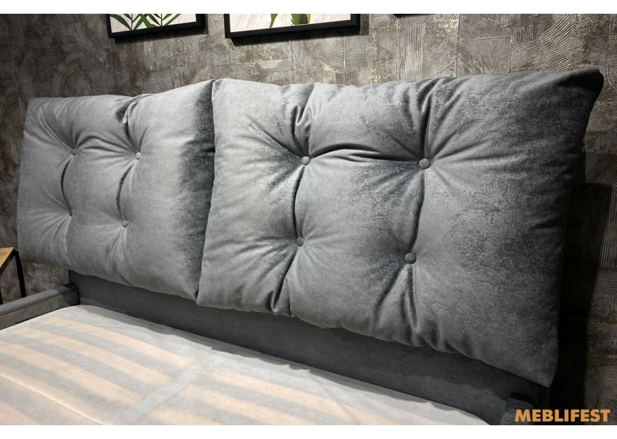 М'яке двоспальне ліжко L038 з підйомним механізмом 